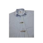 Blue Stripe Buckle Boxy Shirt