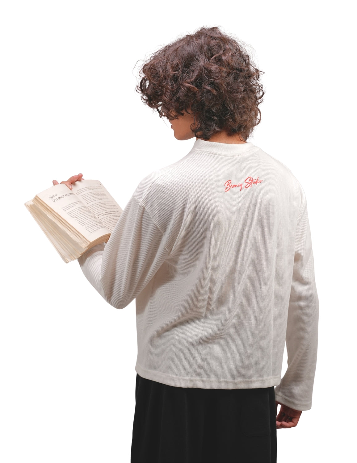 White Oversize Henley