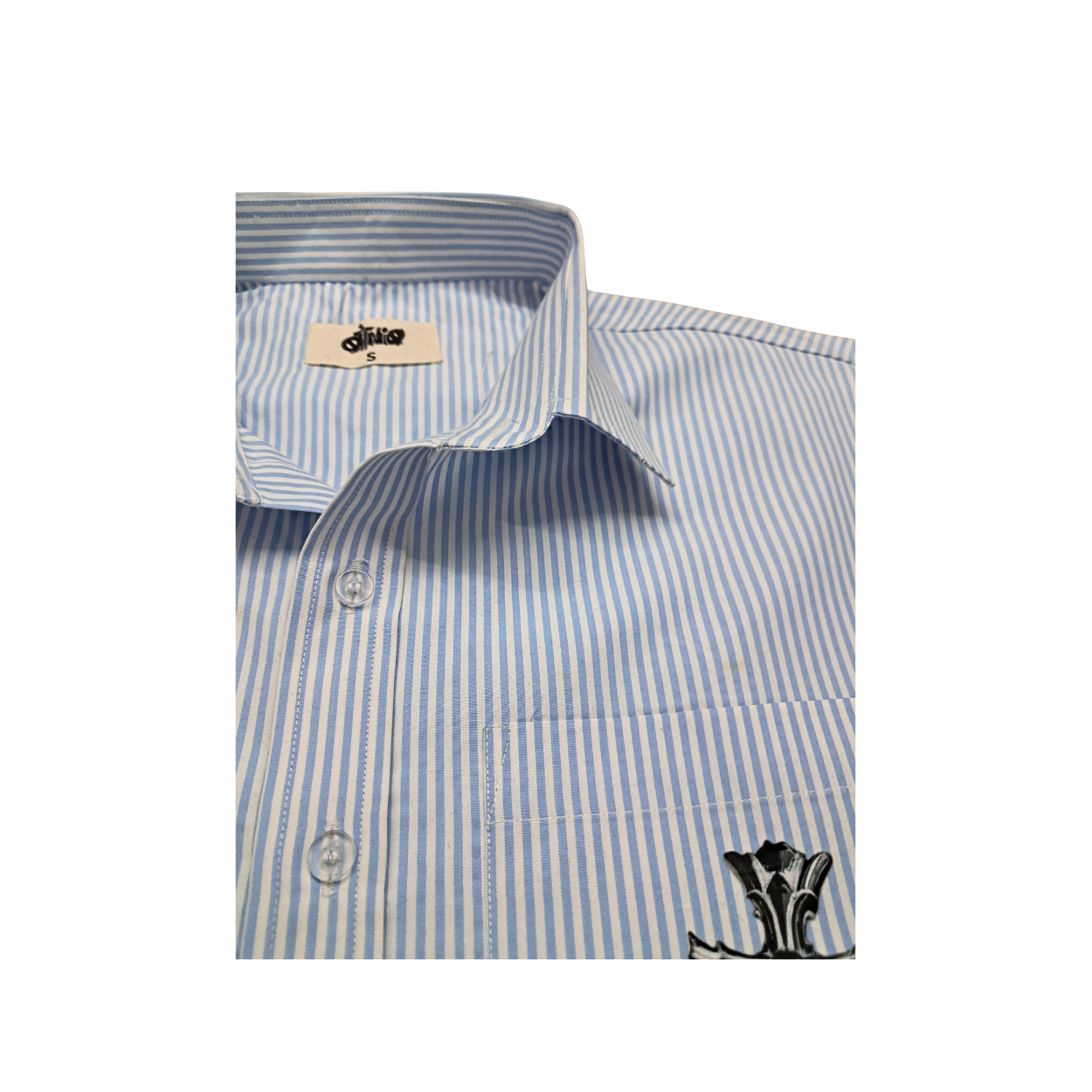 Angle Blue Stripe Boxy Shirt