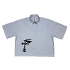 Chrome Grey Stripe Boxy Shirt