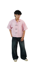Chrome Grey Stripe Boxy Shirt