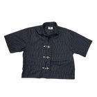 Black Stripe Buckle Boxy Shirt