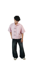 Chrome Grey Stripe Boxy Shirt