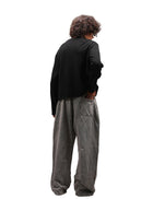 Grey Acidwash Baggy Lower