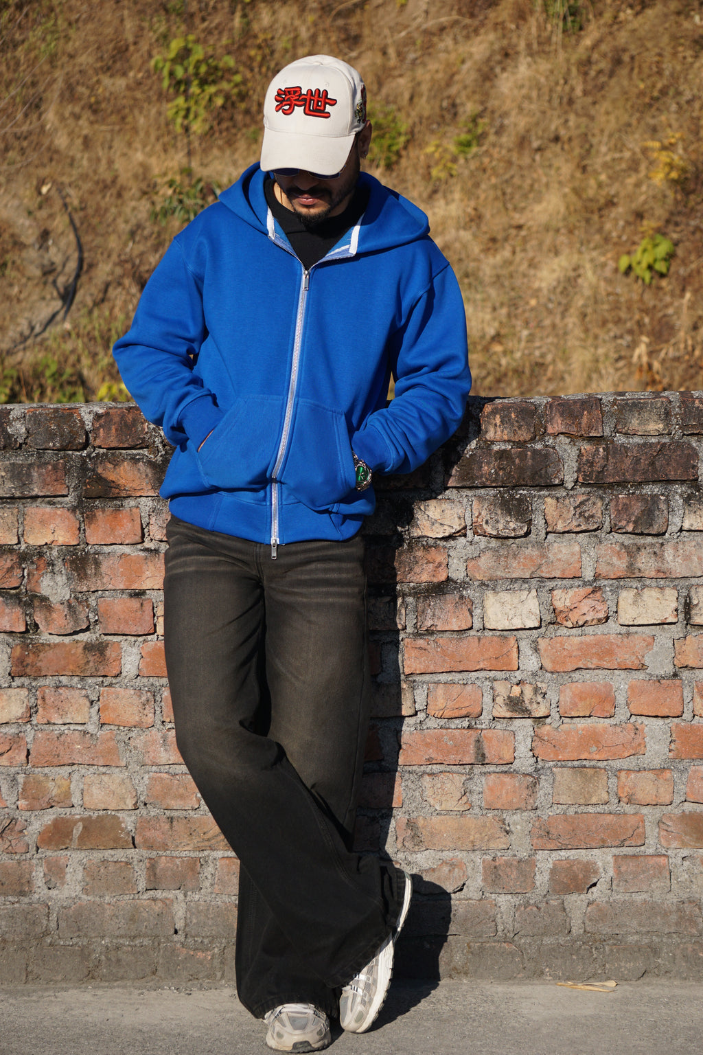 Dual Zip Patch Oversized Hoodie