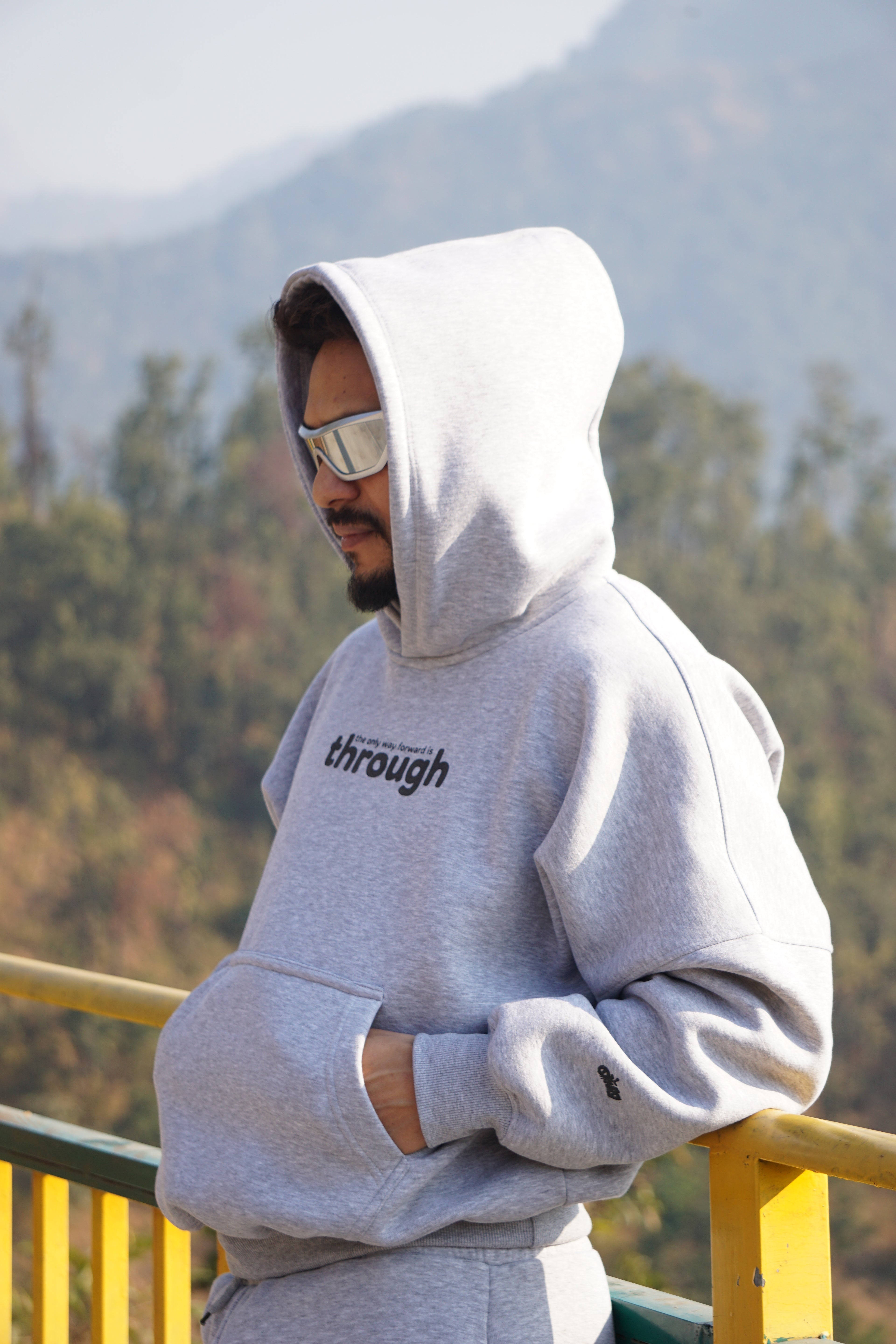 Grey Cordset Oversized Hoodie