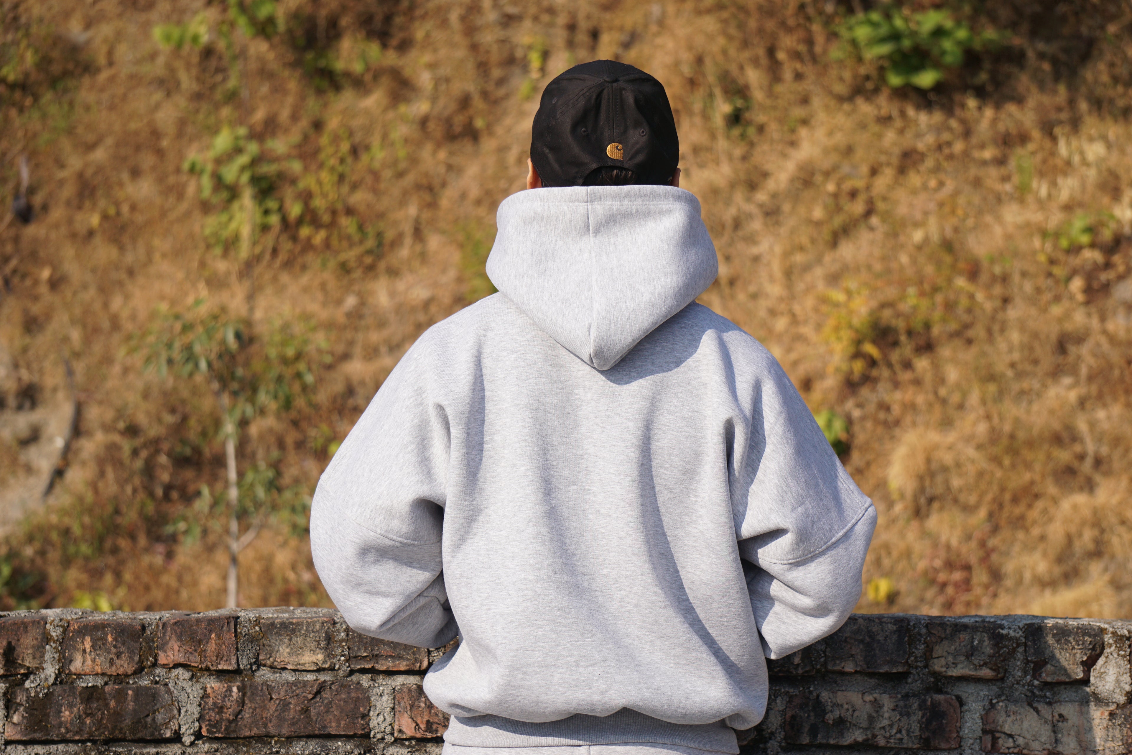 Grey Cordset Oversized Hoodie